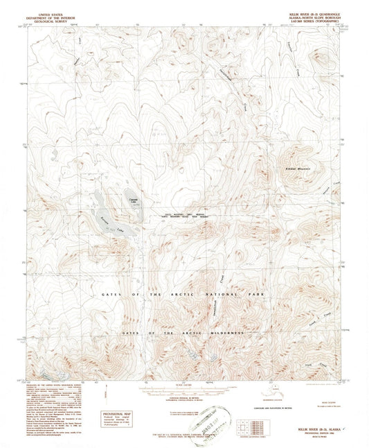 1986 Killik River, AK - Alaska - USGS Topographic Map v7