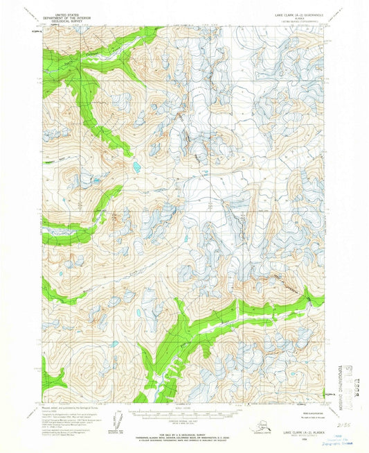1958 Lakelark, AK - Alaska - USGS Topographic Map