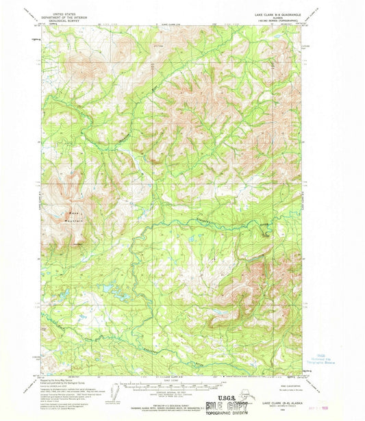 1954 Lakelark, AK - Alaska - USGS Topographic Map0