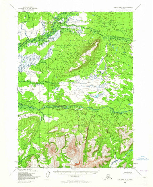 1954 Lakelark, AK - Alaska - USGS Topographic Map6