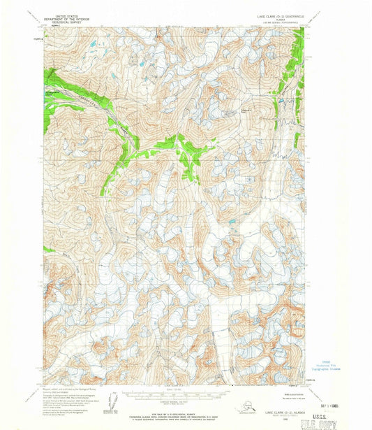 1958 Lakelark, AK - Alaska - USGS Topographic Map v4