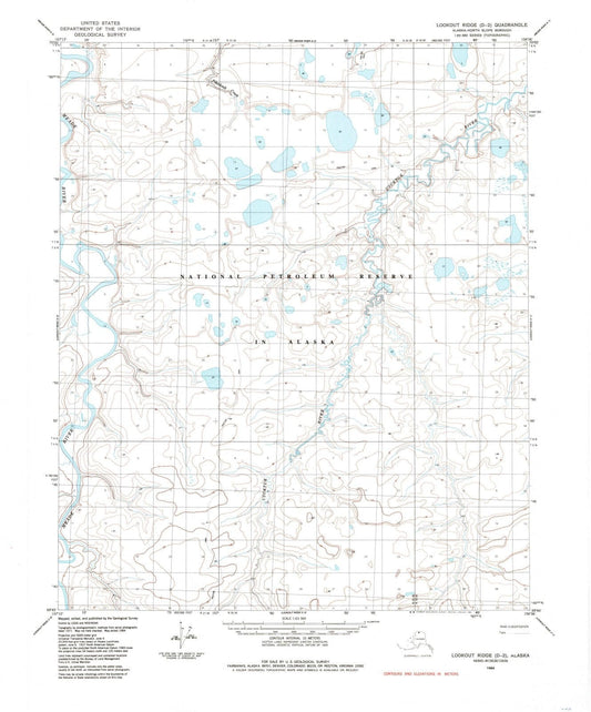 1984 Lookout Ridge, AK - Alaska - USGS Topographic Map v9