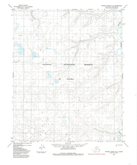 1984 Lookout Ridge, AK - Alaska - USGS Topographic Map0