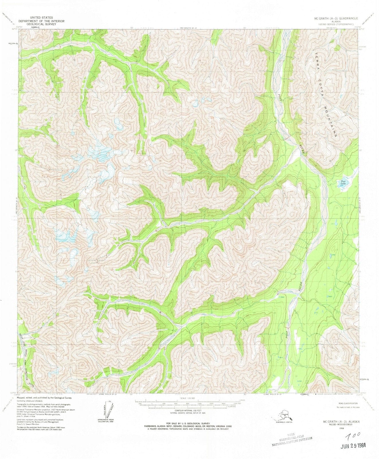 1958 McGrath, AK - Alaska - USGS Topographic Map v2