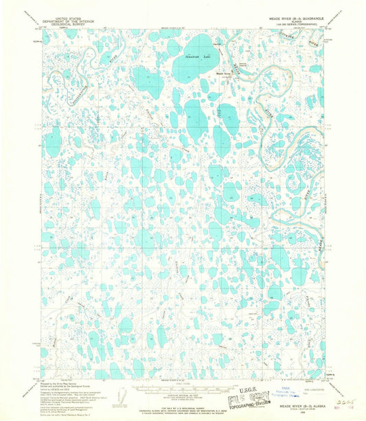 1955 Meade River, AK - Alaska - USGS Topographic Map v8