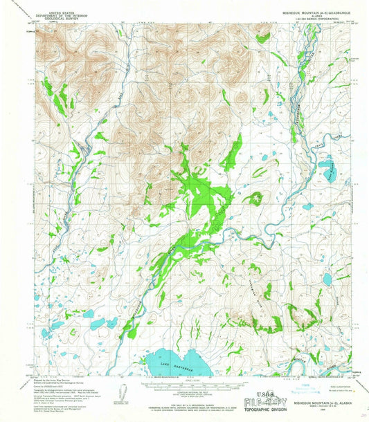 1955 Misheguk Mountain, AK - Alaska - USGS Topographic Map v3