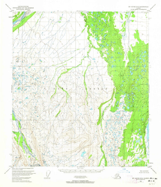 1950 Mount Hayes, AK - Alaska - USGS Topographic Map v5