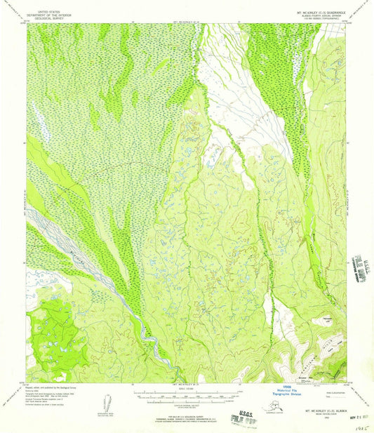 1952 Mount McKinley, AK - Alaska - USGS Topographic Map v6