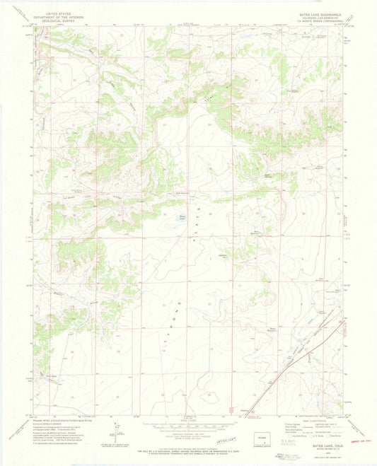 1971 Bates Lake, CO - Colorado - USGS Topographic Map