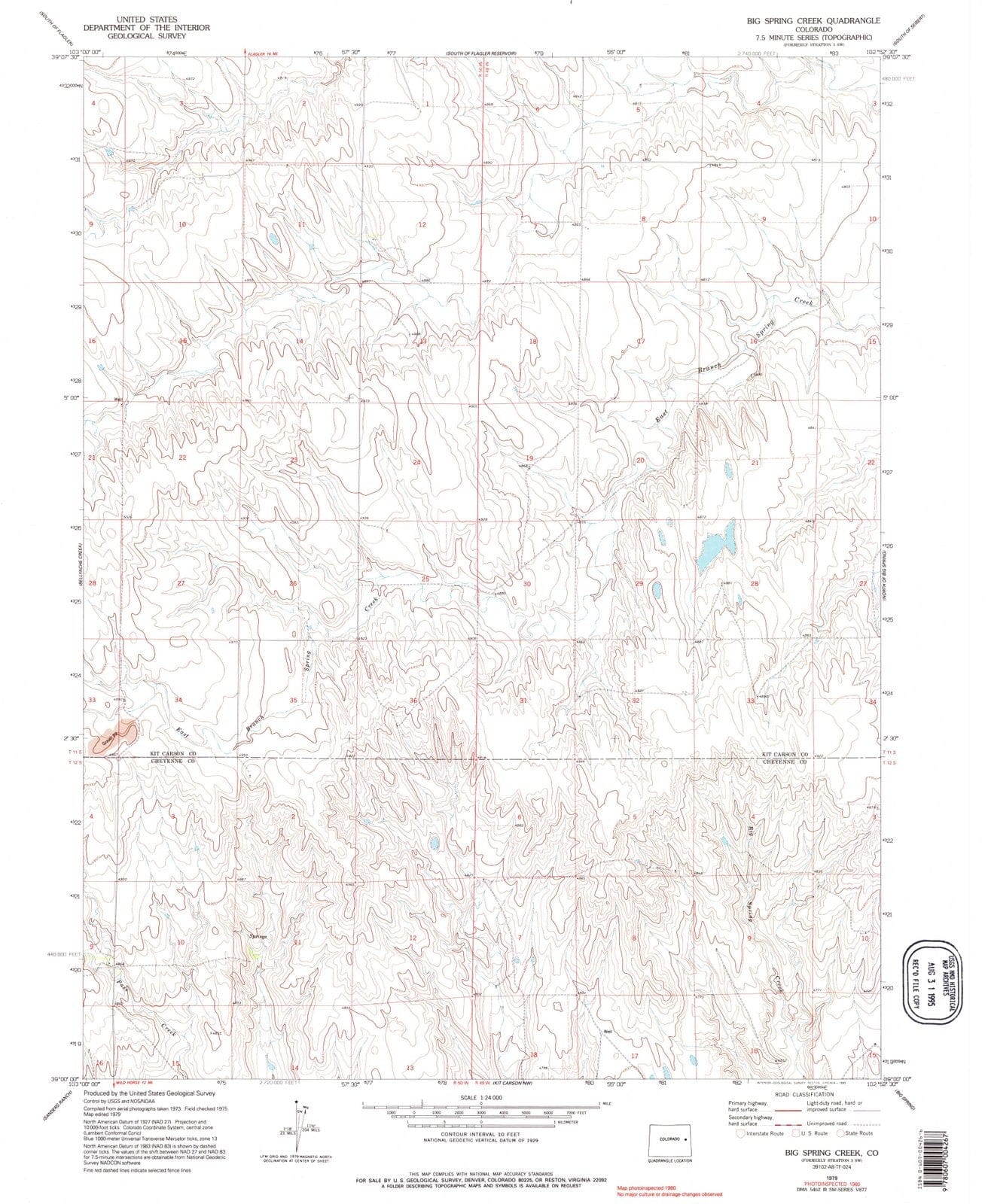1979 Big Spring Creek, CO - Colorado - USGS Topographic Map