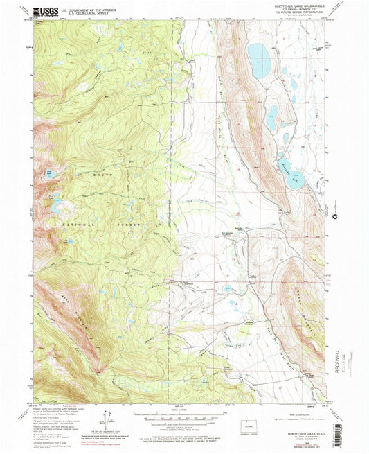 1956 Boettcher Lake, CO - Colorado - USGS Topographic Map