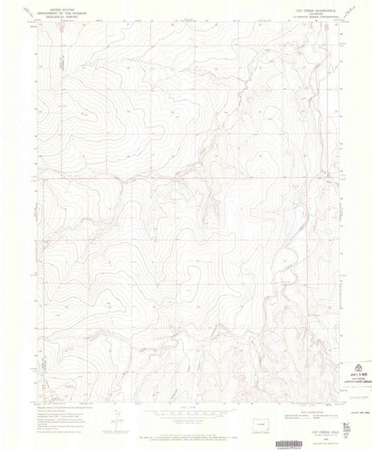 1968 Cat Creek, CO - Colorado - USGS Topographic Map v3