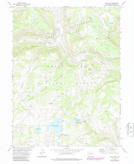 1977 Deep Lake, CO - Colorado - USGS Topographic Map
