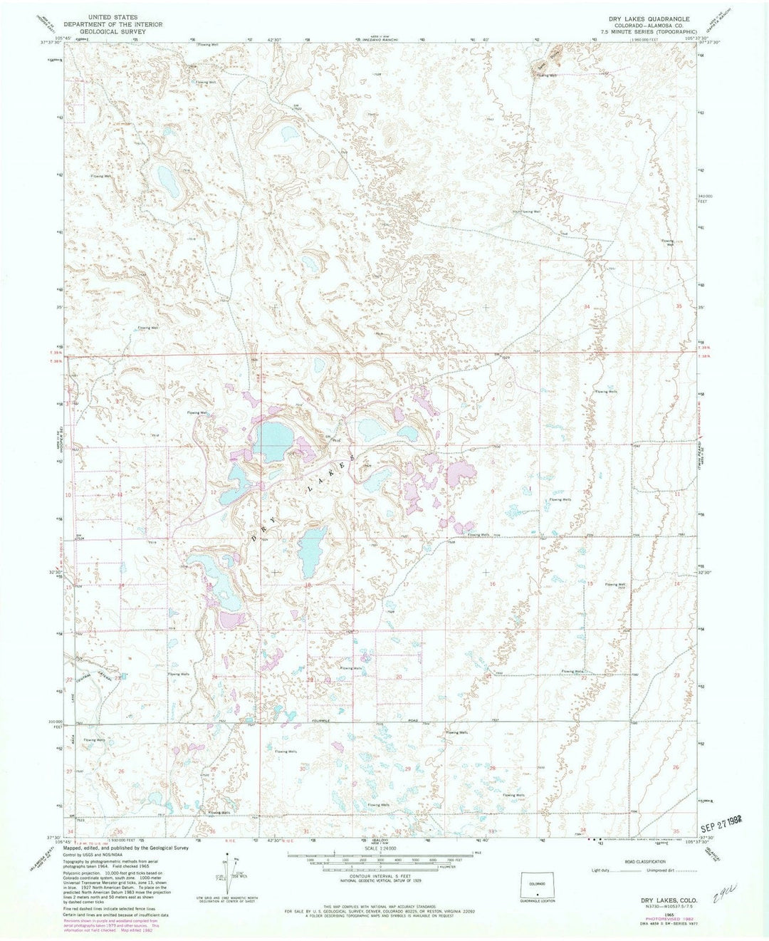 1965 Dry Lakes, CO - Colorado - USGS Topographic Map
