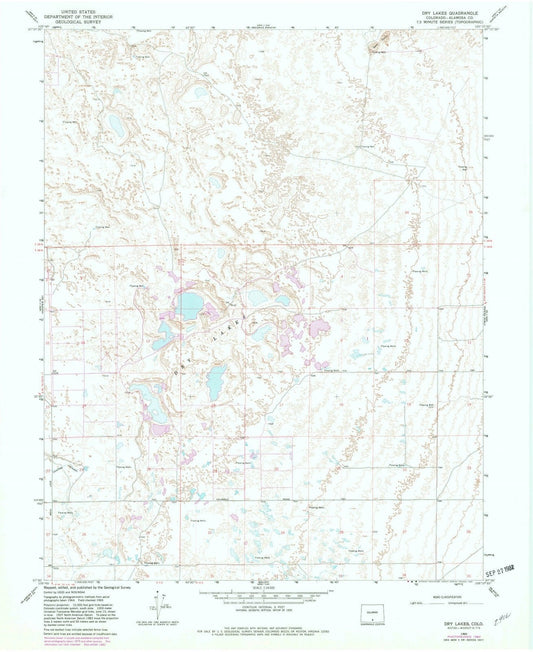 1965 Dry Lakes, CO - Colorado - USGS Topographic Map
