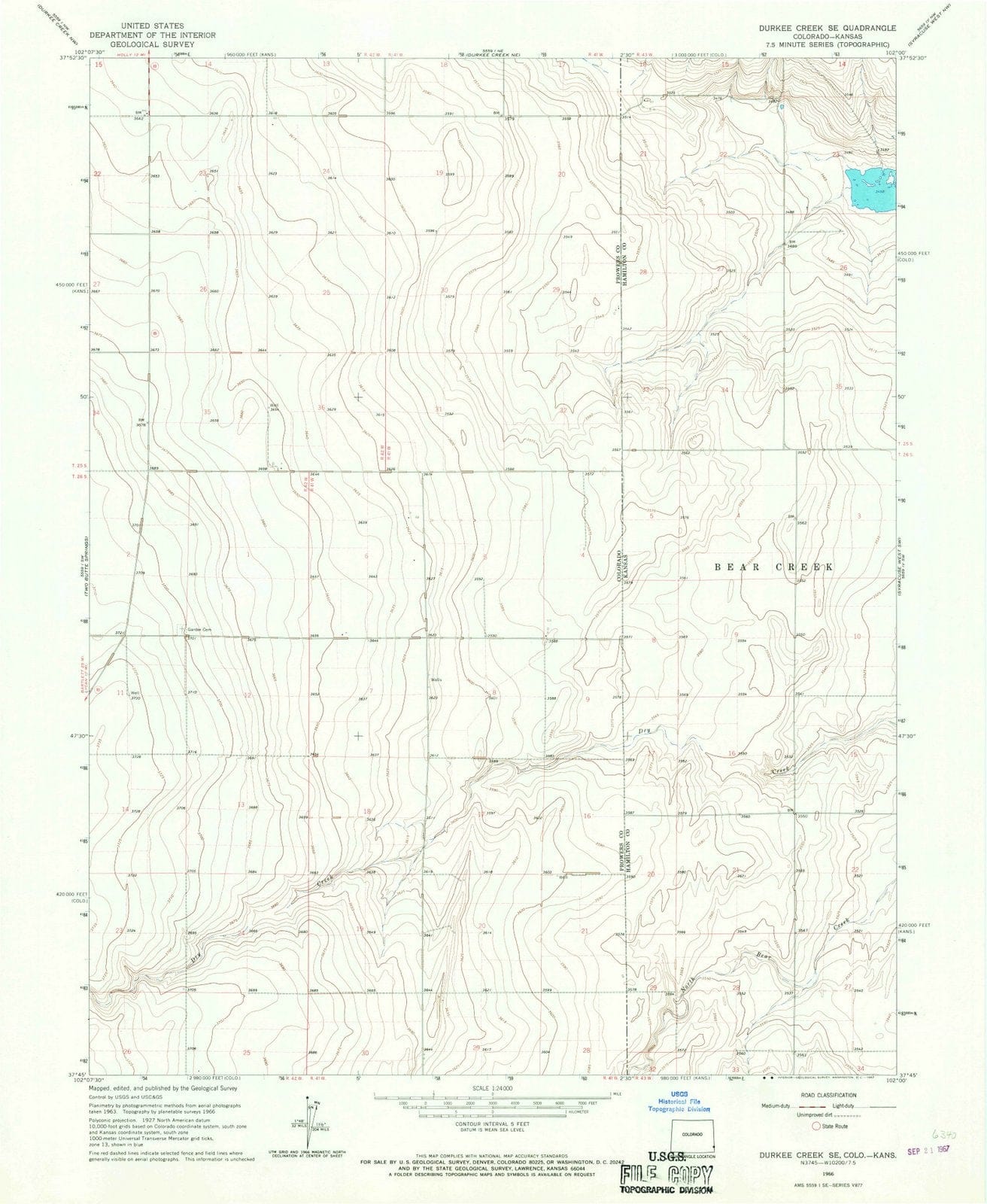1966 Durkee Creek, CO - Colorado - USGS Topographic Map v3