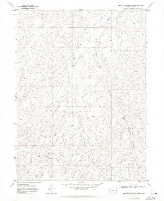 1969 East Timberlake Creek, CO - Colorado - USGS Topographic Map