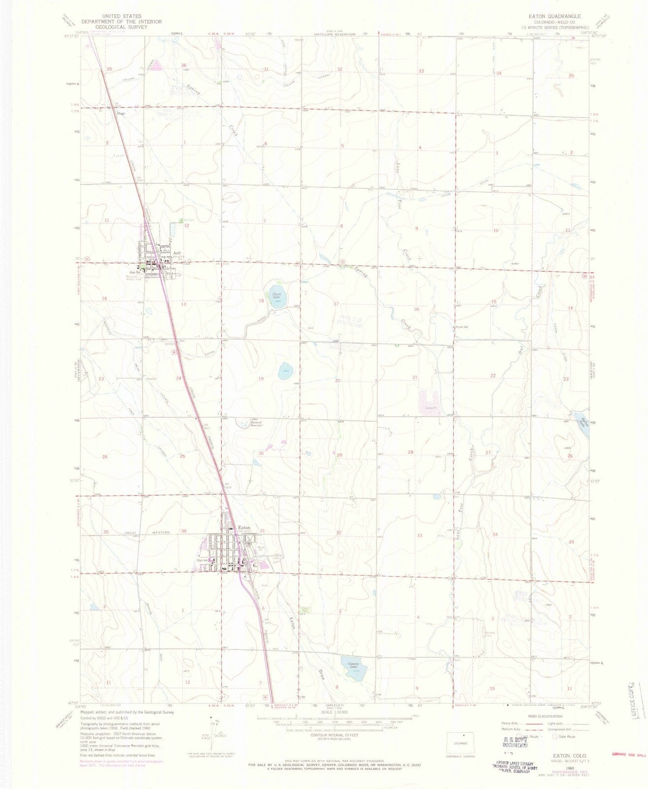1960 Eaton, CO - Colorado - USGS Topographic Map