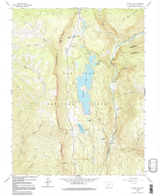 1960 Electra Lake, CO - Colorado - USGS Topographic Map