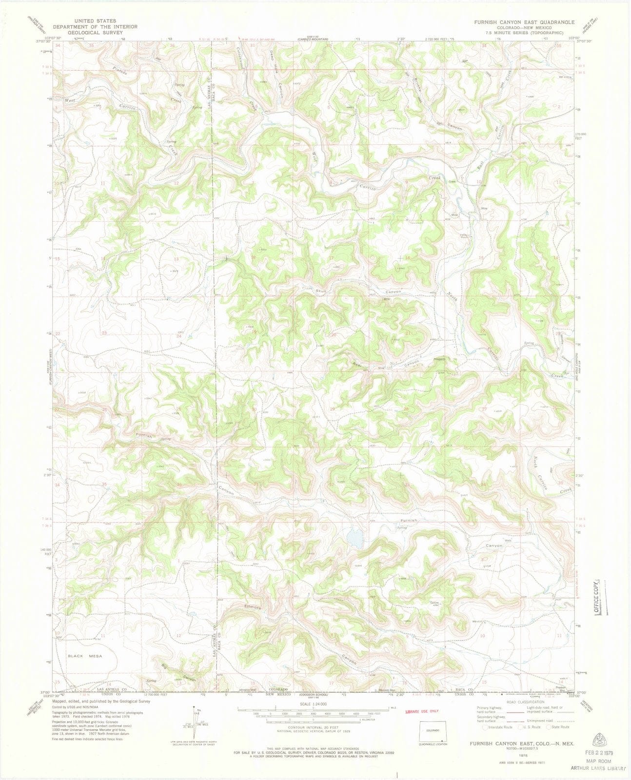 1978 Furnish Canyon East, CO - Colorado - USGS Topographic Map