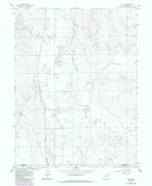 1965 Gary, CO - Colorado - USGS Topographic Map