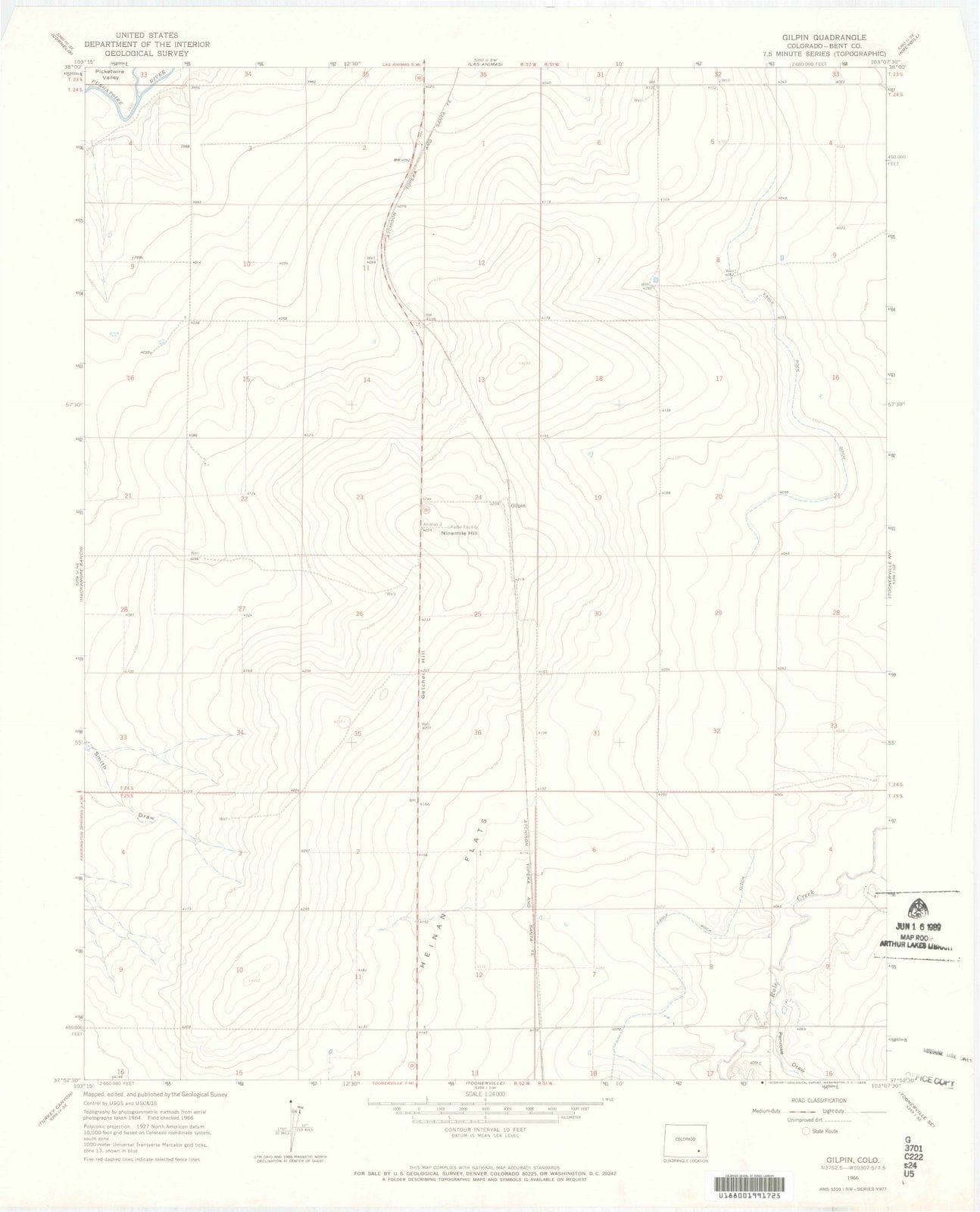 1966 Gilpin, CO - Colorado - USGS Topographic Map