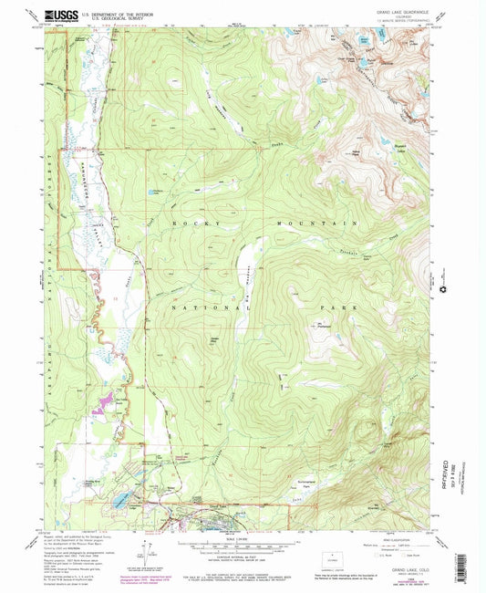 1958 Grand Lake, CO - Colorado - USGS Topographic Map