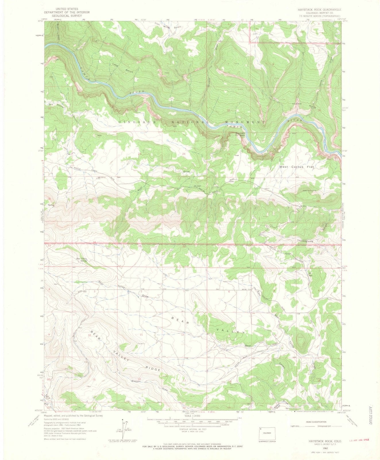 1962 Haystack Rock, CO - Colorado - USGS Topographic Map