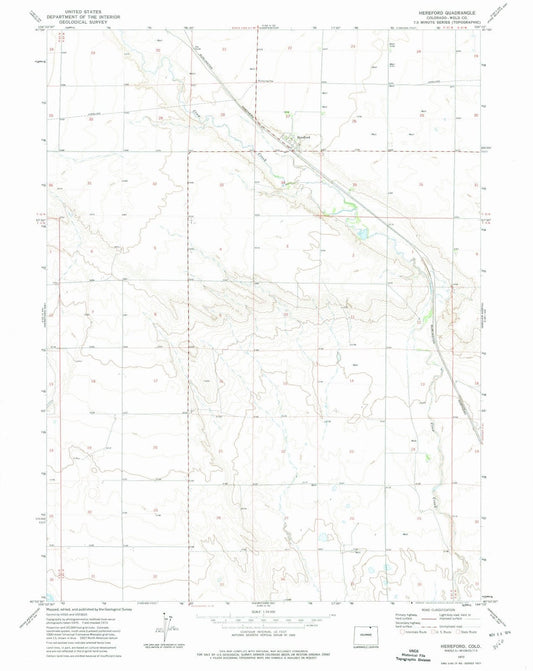 1972 Hereford, CO - Colorado - USGS Topographic Map v2