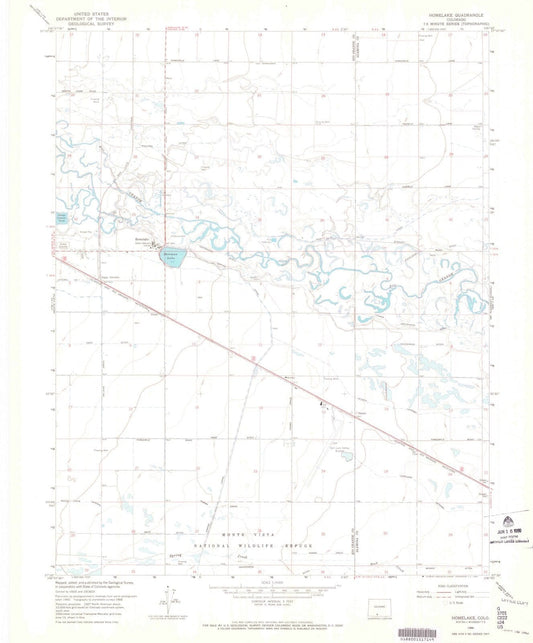 1966 Homelake, CO - Colorado - USGS Topographic Map