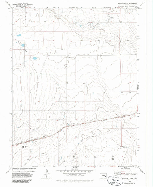 1978 Houston Lakes, CO - Colorado - USGS Topographic Map