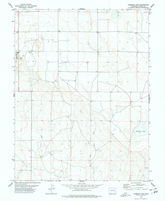 1978 Hubbard Lake, CO - Colorado - USGS Topographic Map