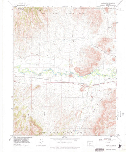 1966 Indian Head, CO - Colorado - USGS Topographic Map