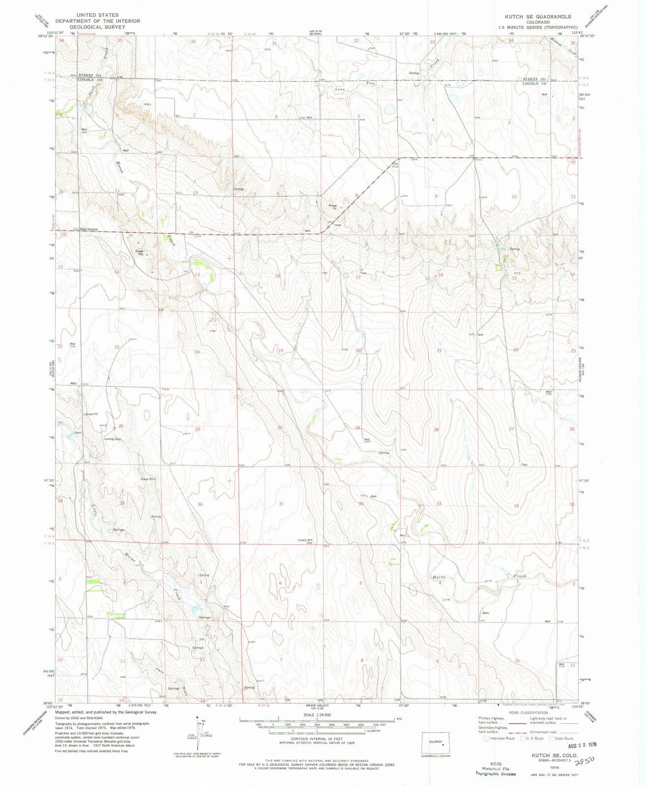 1978 Kutch, CO - Colorado - USGS Topographic Map v2