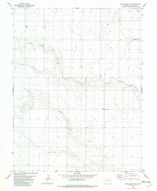 1982 Lake Albert, CO - Colorado - USGS Topographic Map