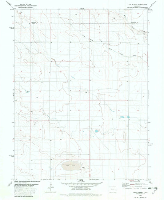 1982 Lake Albert, CO - Colorado - USGS Topographic Map v2