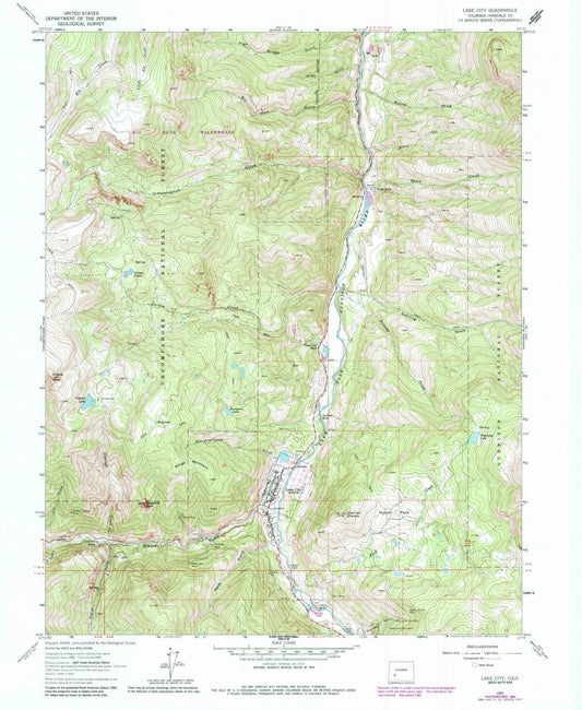 1963 Lake City, CO - Colorado - USGS Topographic Map