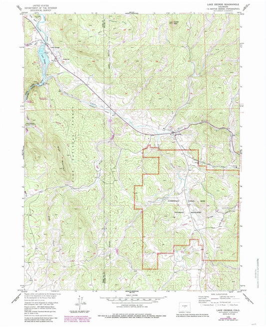 1956 Lake George, CO - Colorado - USGS Topographic Map