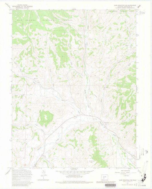 1967 Lake Mountain, CO - Colorado - USGS Topographic Map