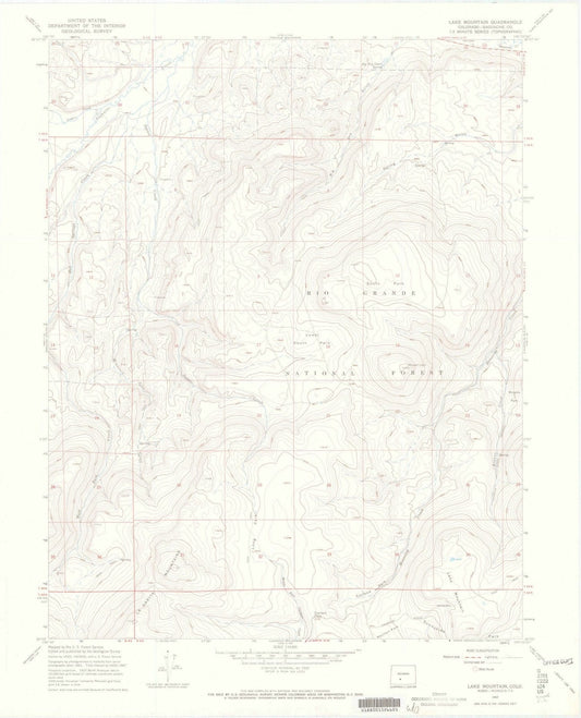 1967 Lake Mountain, CO - Colorado - USGS Topographic Map v2