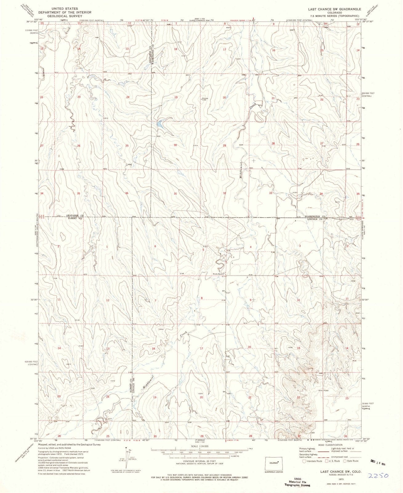 1973, CO - Colorado - USGS Topographic Map v2