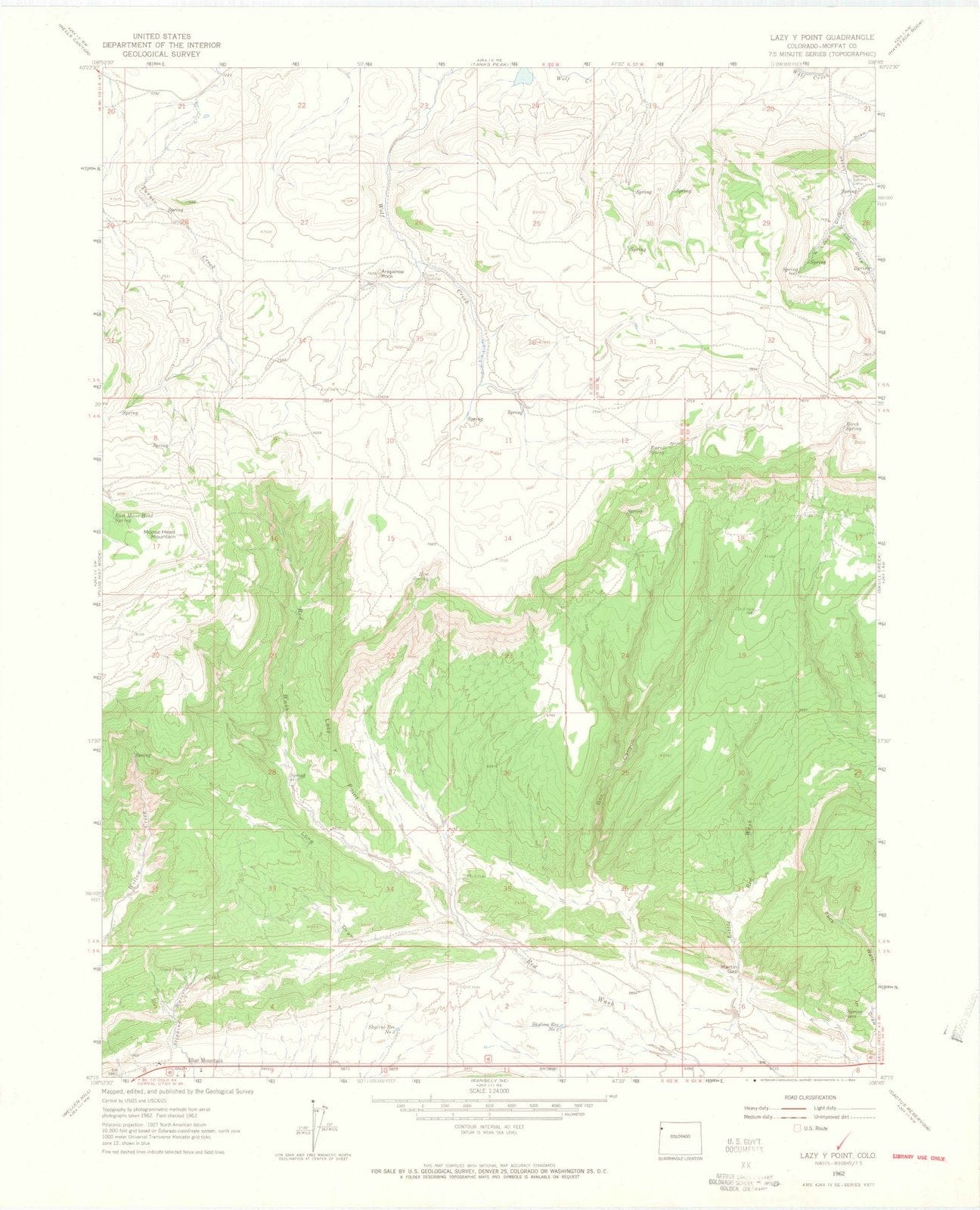 1962 Lazy Y Point, CO - Colorado - USGS Topographic Map