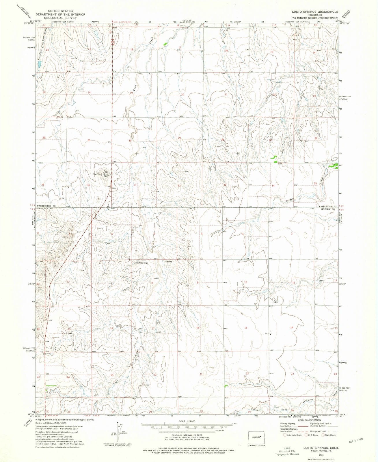 1973 Lusto Springs, CO - Colorado - USGS Topographic Map