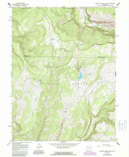 1966 Meadow Creek Lake, CO - Colorado - USGS Topographic Map