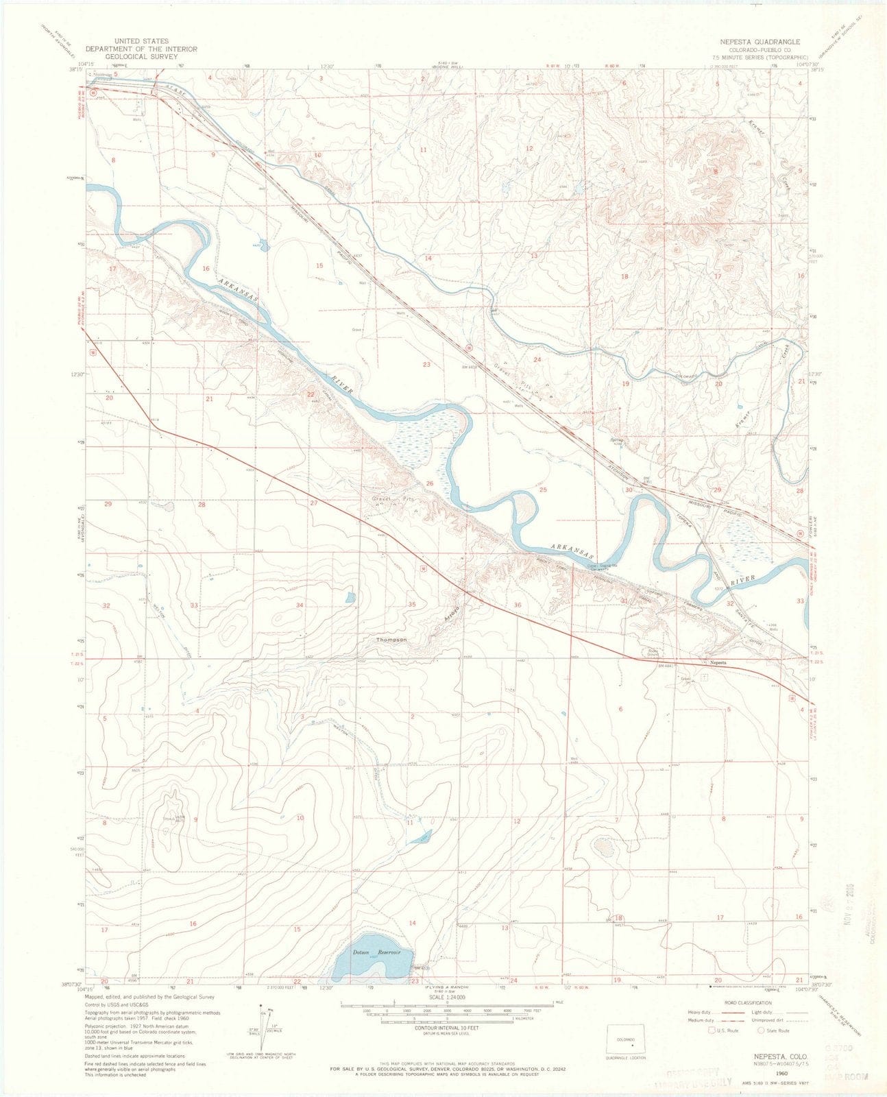 1960 Nepesta, CO - Colorado - USGS Topographic Map