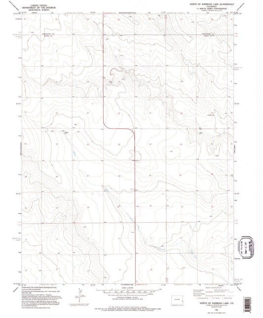 1982 North of Sheridan Lake, CO - Colorado - USGS Topographic Map