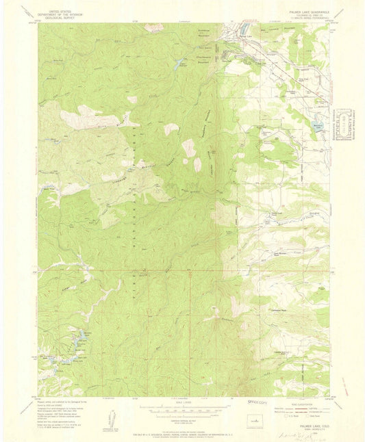 1954 Palmer Lake, CO - Colorado - USGS Topographic Map