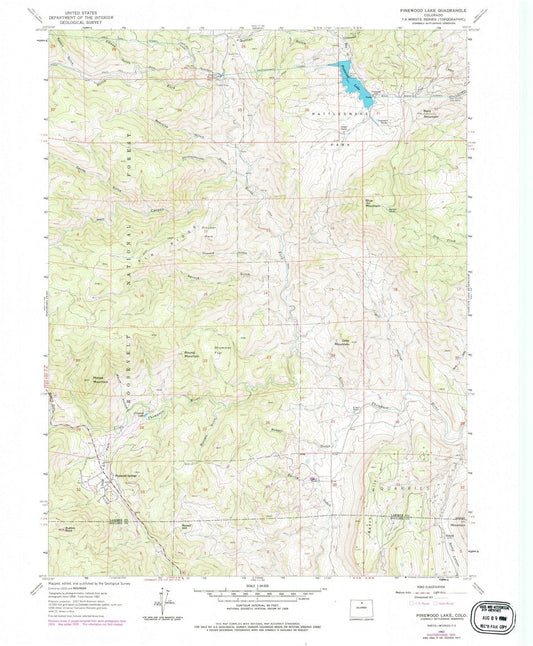 1962 Pinewood Lake, CO - Colorado - USGS Topographic Map