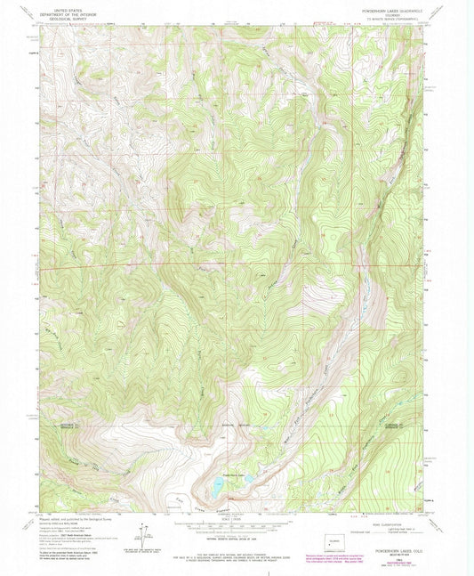 1963 Powderhorn Lakes, CO - Colorado - USGS Topographic Map