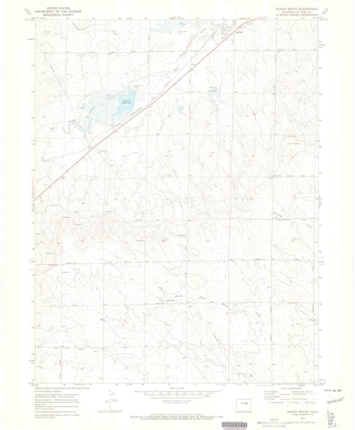 1970 Ramah South, CO - Colorado - USGS Topographic Map